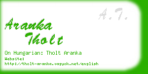 aranka tholt business card